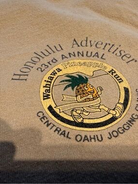 Honolulu Advertiser Wahiawa Pineapple Run Short Sleeve Tee - Tan